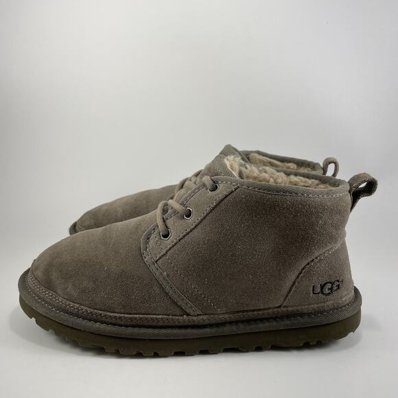 UGG Neumel Shearing Lined Chukka Boots Mens Size 6 Charcoal Light Gray - Picture 5 of 11
